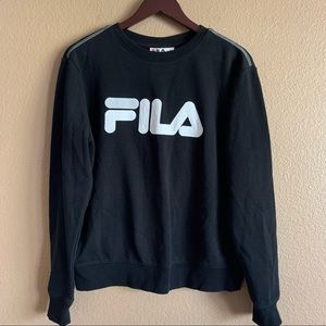 FILA Black Fleece Crew Sweatshirt Size Medium
